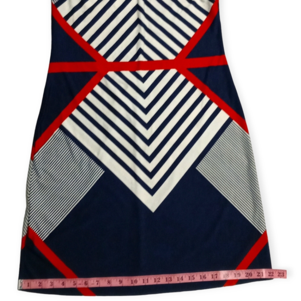 AA Studio  AA Sleeveless Dress.Size 10 Red, Navy Blue and White. - Picture 7 of 12